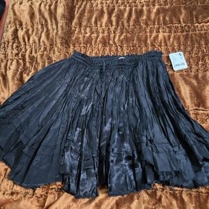 Free People Black Mini Skirt